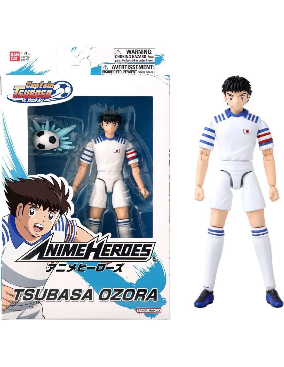 BANDAI, ANIME HEROES, CAPTAIN TSUBASA, TSUBASA OZORA, FIGURA 17 CM, ACTION FIGURE ARTICOLATA CON ACCESSORI