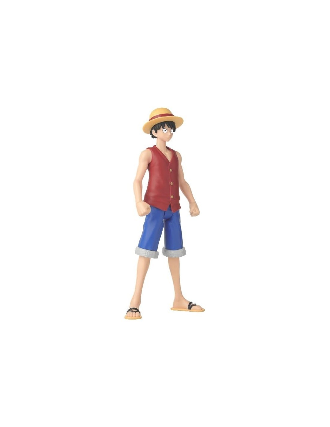 BANDAI, ANIME HEROES MEGA, ONE PIECE, MONKEY D. LUFFY, FIGURA 30 CM, ACTION FIGURE ARTICOLATA,