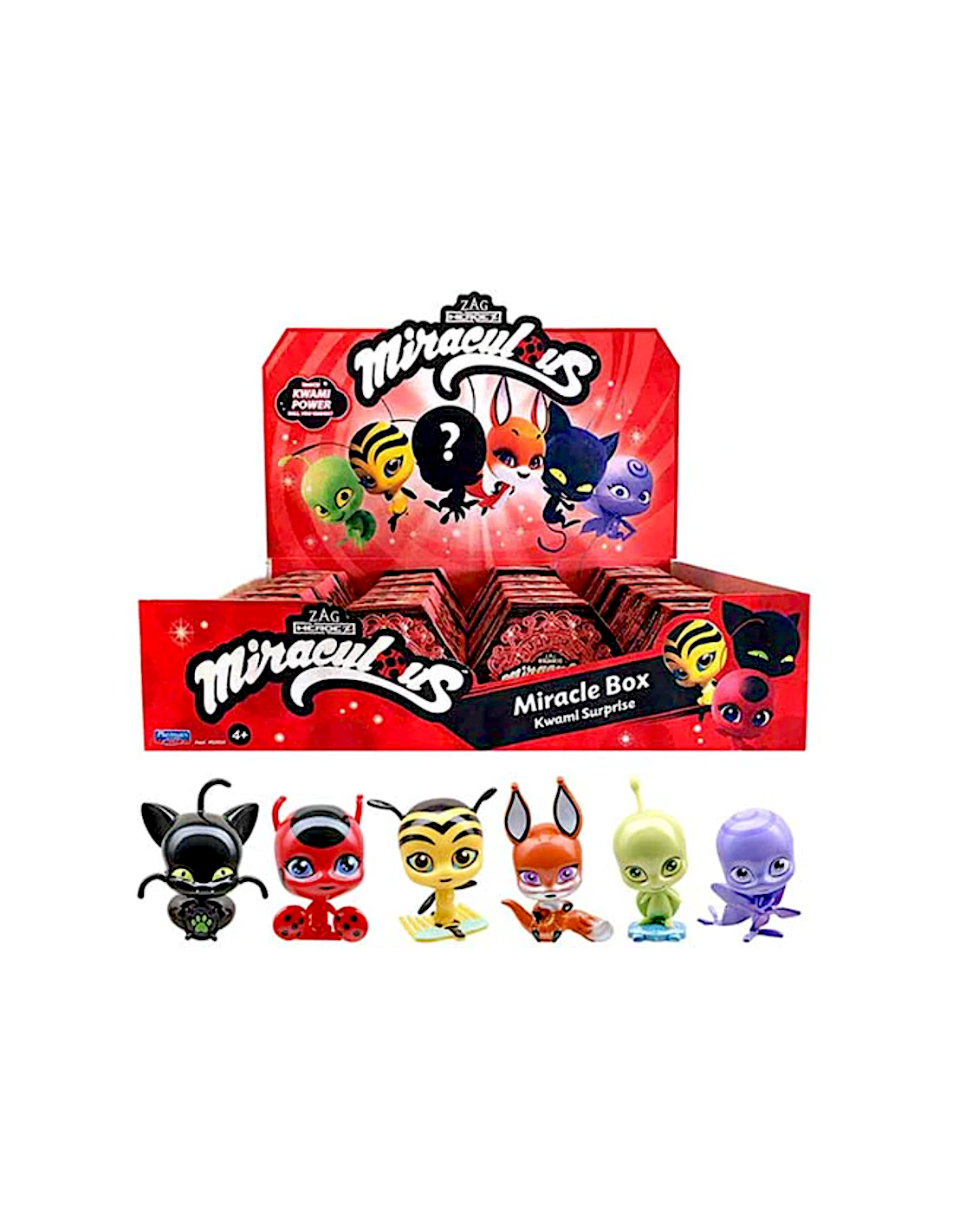 BANDAI, MIRACULOUS LADYBUG, SCATOLA A SORPRESA KWAMI, MIRACLE BOX, MINI ACTION FIGURE DA COLLEZIONE, ASSORTITO