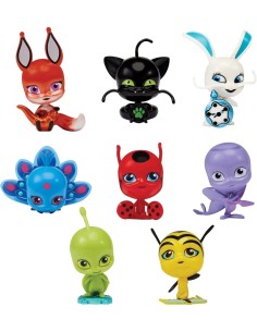BANDAI, MIRACULOUS LADYBUG, SCATOLA A SORPRESA KWAMI, MIRACLE BOX, MINI ACTION FIGURE DA COLLEZIONE, ASSORTITO