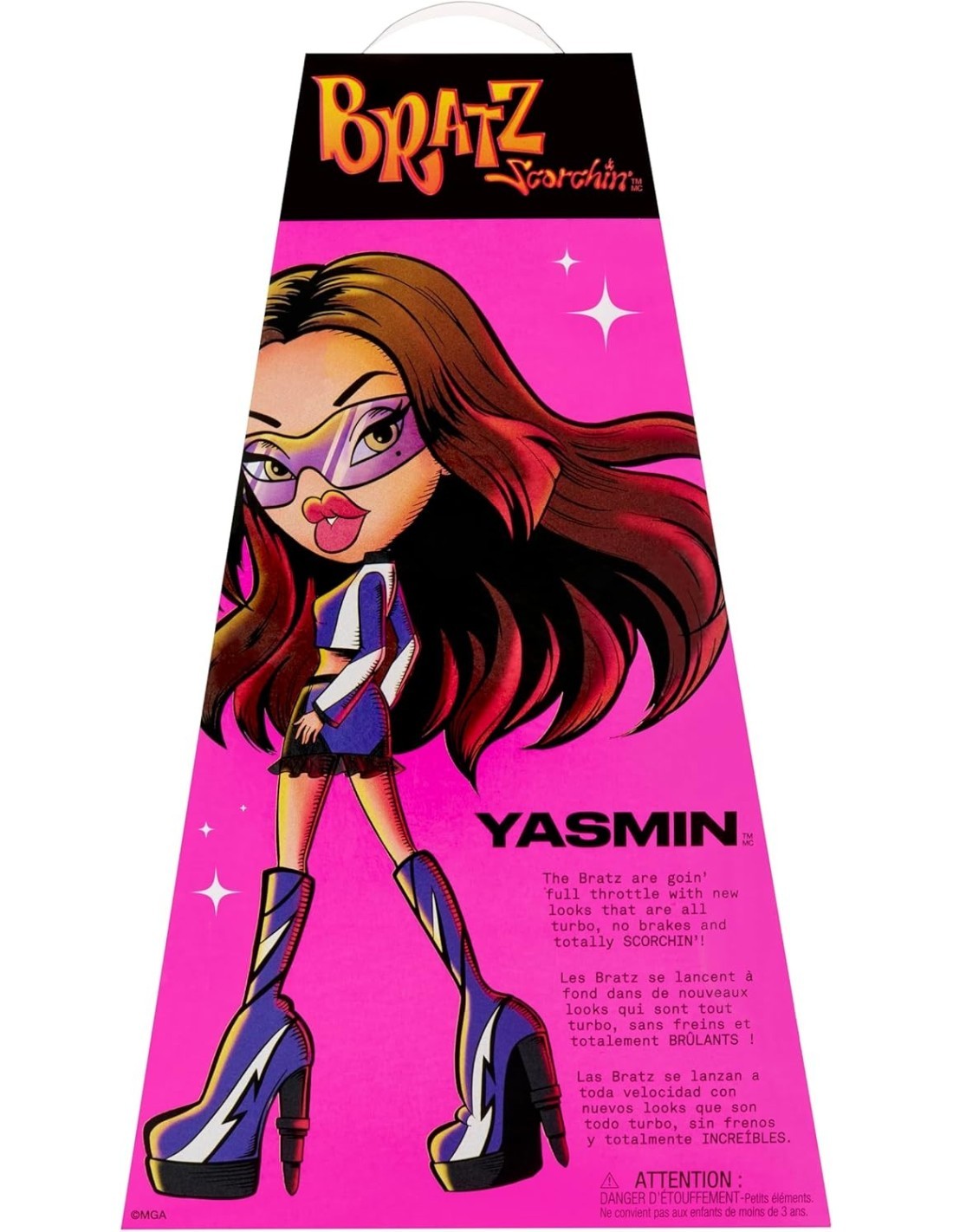 BRATZ, SCORCHIN' YASMIN, BAMBOLA FASHION, MOTO STYLE, ACCESSORI INCLUSI, COLLEZIONE BRATZ, DOLL CON ABITI TRENDY