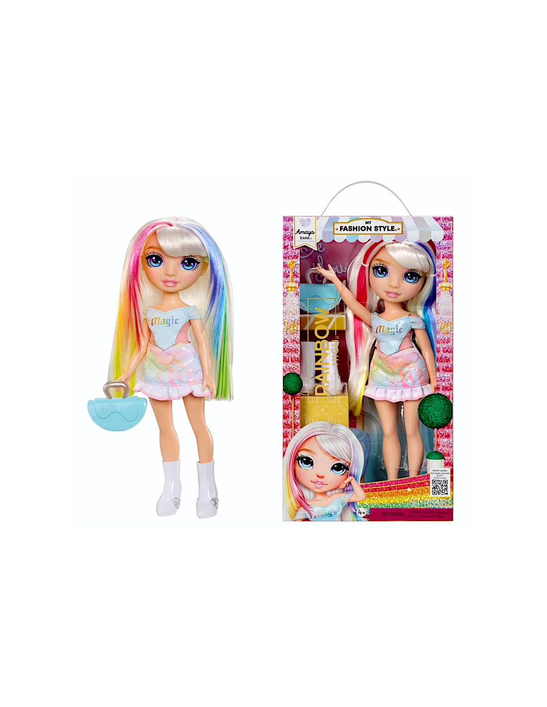 RAINBOW HIGH  AMAYA RAINE MY FASHION STYLE, BAMBOLA ALLA MODA, ACCESSORI INCLUSI