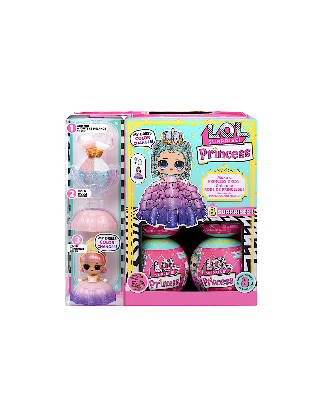 LOL SURPRISE PRINCESS SFERA ASSORTITA, CREA ABITO DA PRINCIPESSA, GIOCATTOLO BAMBINE