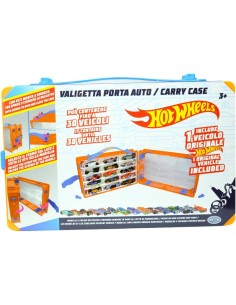 VALIGETTA HOTWHEELS PORTA AUTO CON 1 VEICOLO INCLUSO, CAPACITA' 30 AUTO