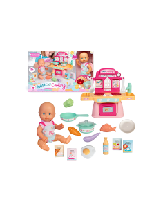 NENUCO NENE3000 BAMBOLA 30CM CON CUCINA INTERATTIVA