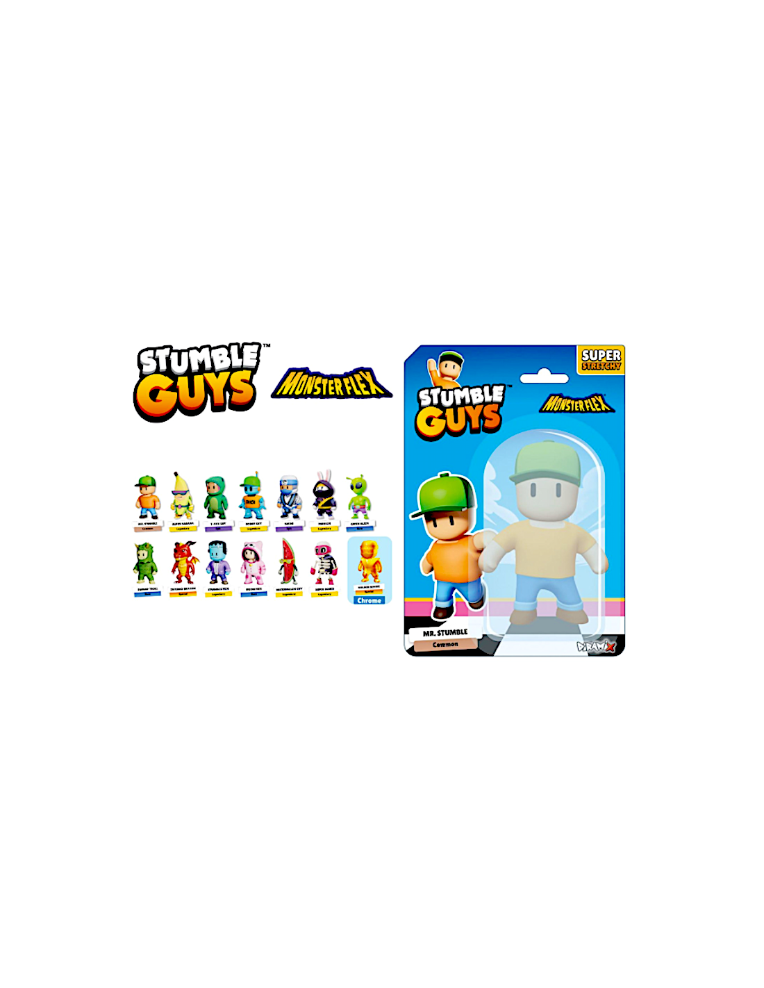 STUMBLE GUYS MONSTERFLEX PERSONAGGIO ASSORTITO
