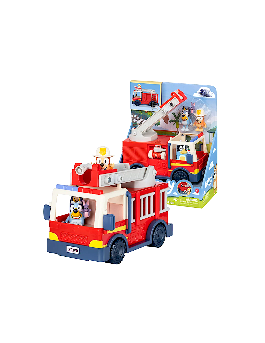 BLUEY CAMION DEI POMPIERI, GIOCO PER BAMBINI CON ACCESSORI E FIGURE