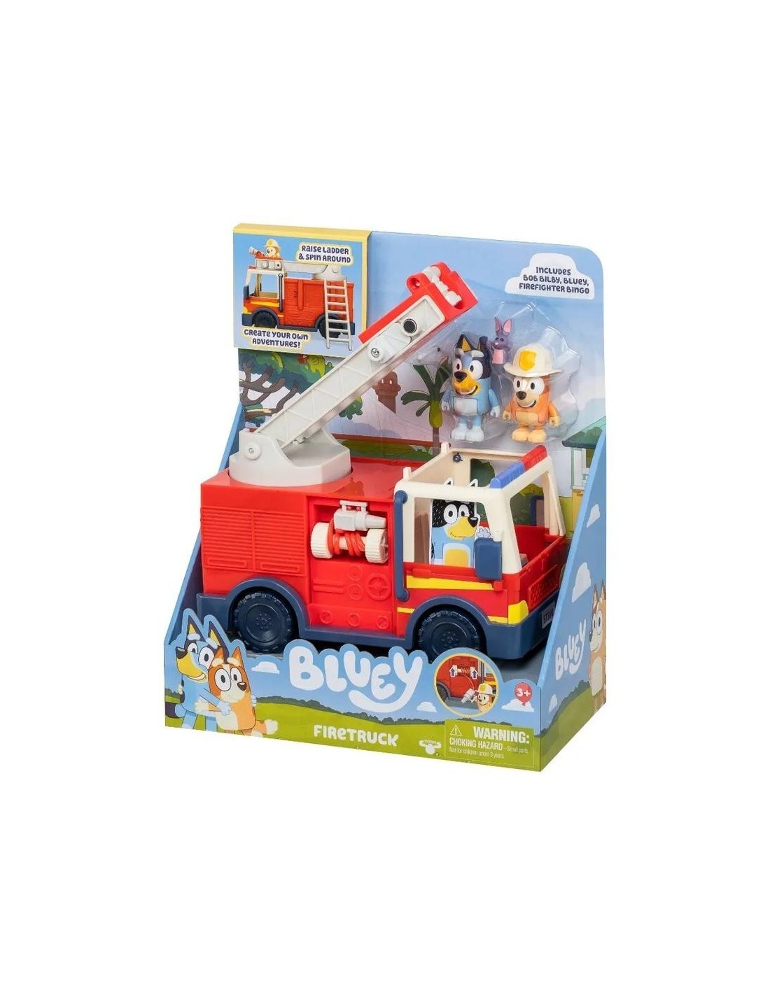 BLUEY CAMION DEI POMPIERI, GIOCO PER BAMBINI CON ACCESSORI E FIGURE