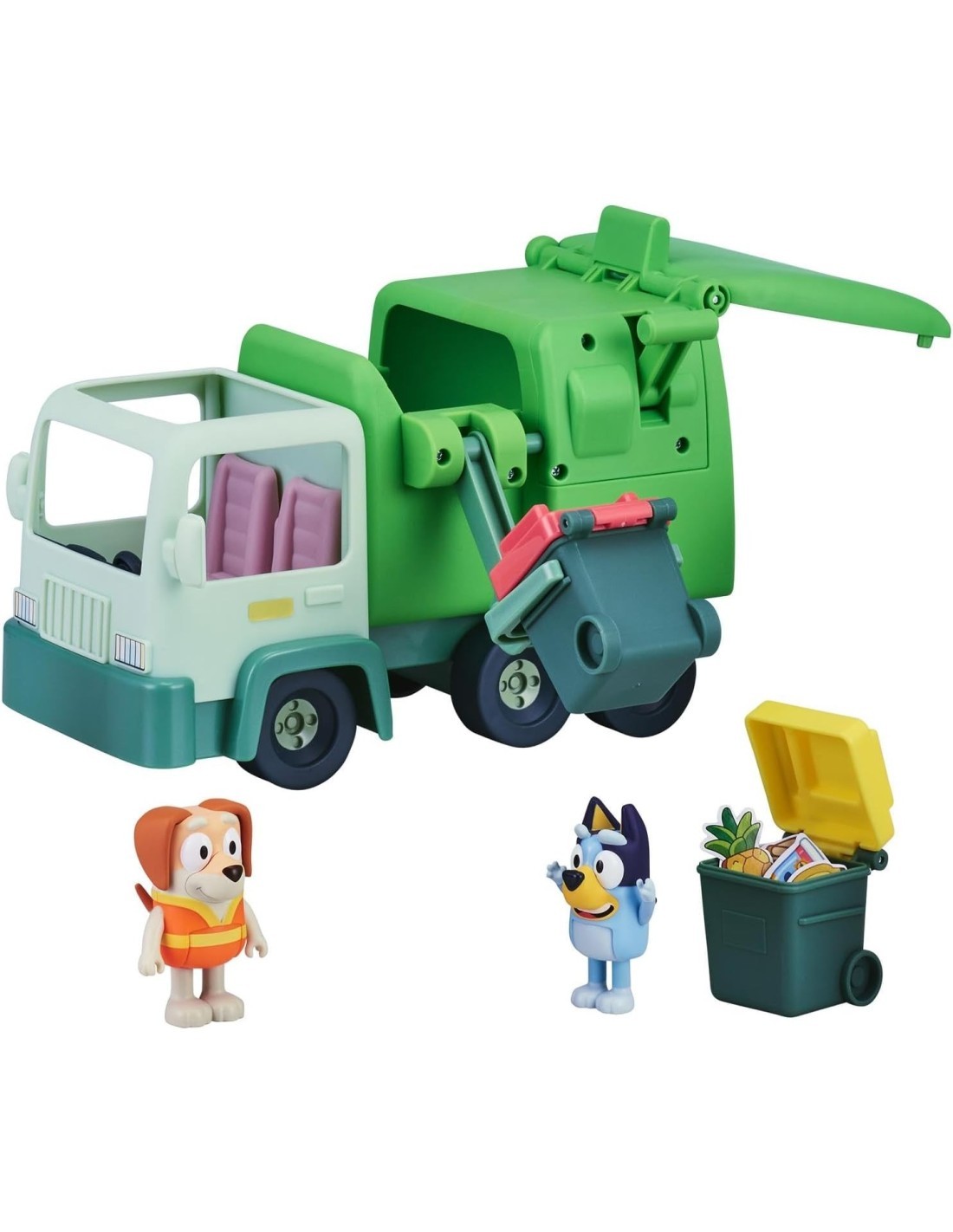 BLUEY  CAMION NETTEZZA URBANA CON FIGURE ED ACCESSORI, GIOCO PER BAMBINI