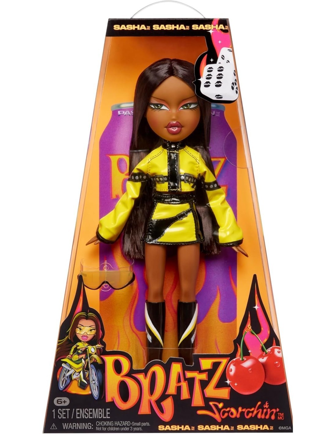 BRATZ  SCORCHIN' SASHA, BAMBOLA FASHION CON ABITI ED ACCESSORI