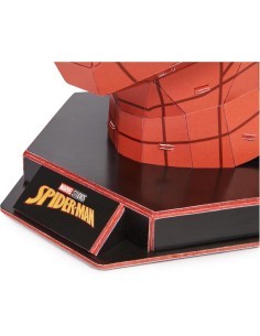 4D Puzzle Marvel Spider-Man, Kit Modellismo 3D da 82 Pezzi con Supporto, Decorazione da Tavolo Spider-Man, 12+ Anni