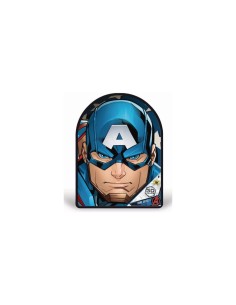 Puzzle 3D Latta Captain America, 300 Pezzi, Effetto Lenticolare, Marvel Avengers, Cofanetto in Latta