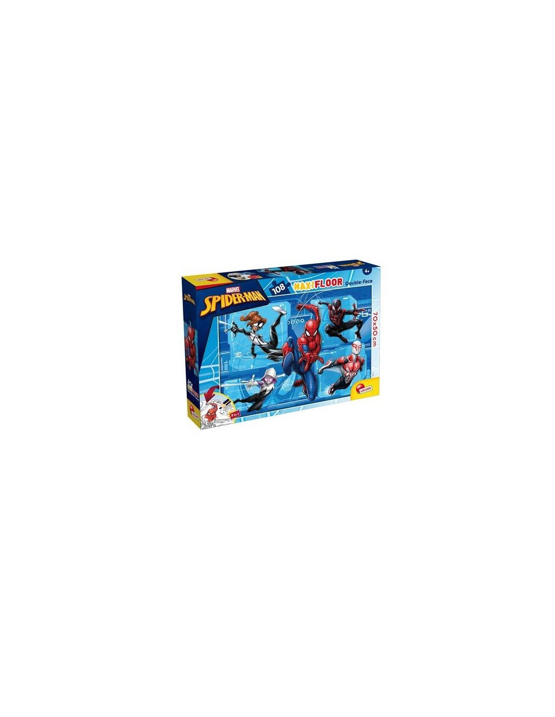 Marvel Puzzle DF Maxi Floor 108 Pezzi Spiderman - Puzzle Double Face