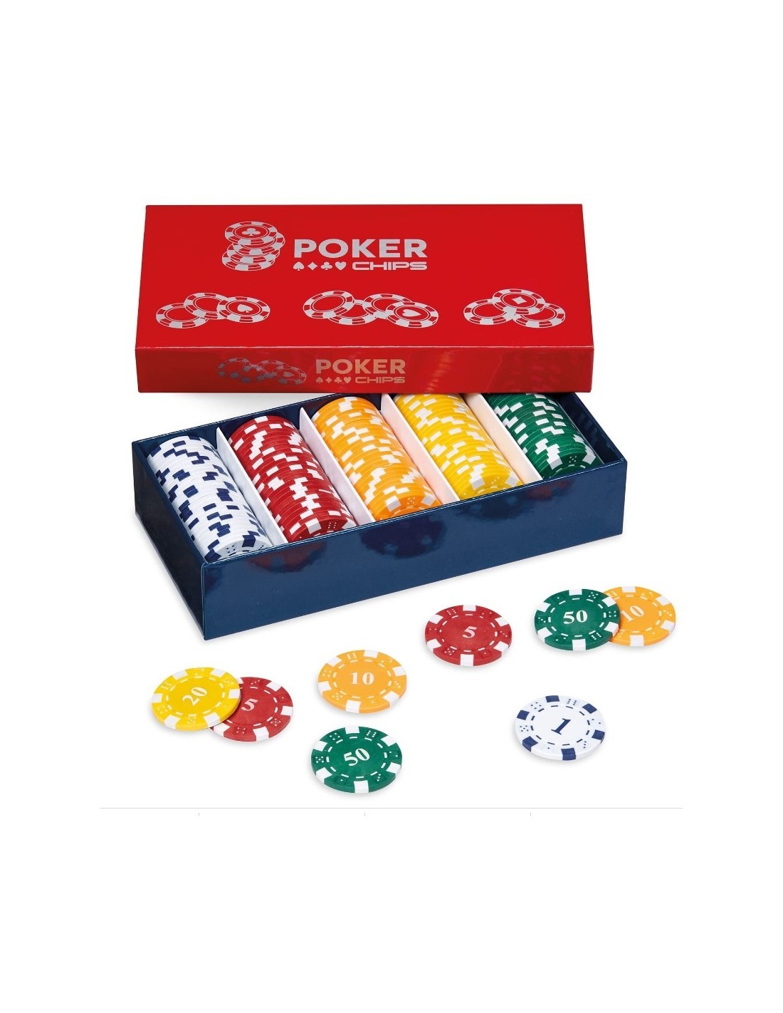 SCATOLA FICHES 003480 125 PEZZI CON VALORE su TreG Ingrosso