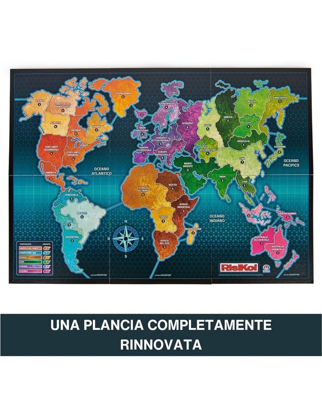 Editrice Giochi Risiko, Giochi da Tavolo di Strategia, Edizione 2023, per 3-6 Giocatori, Adatto per Famiglia e Amici, 10+ Anni