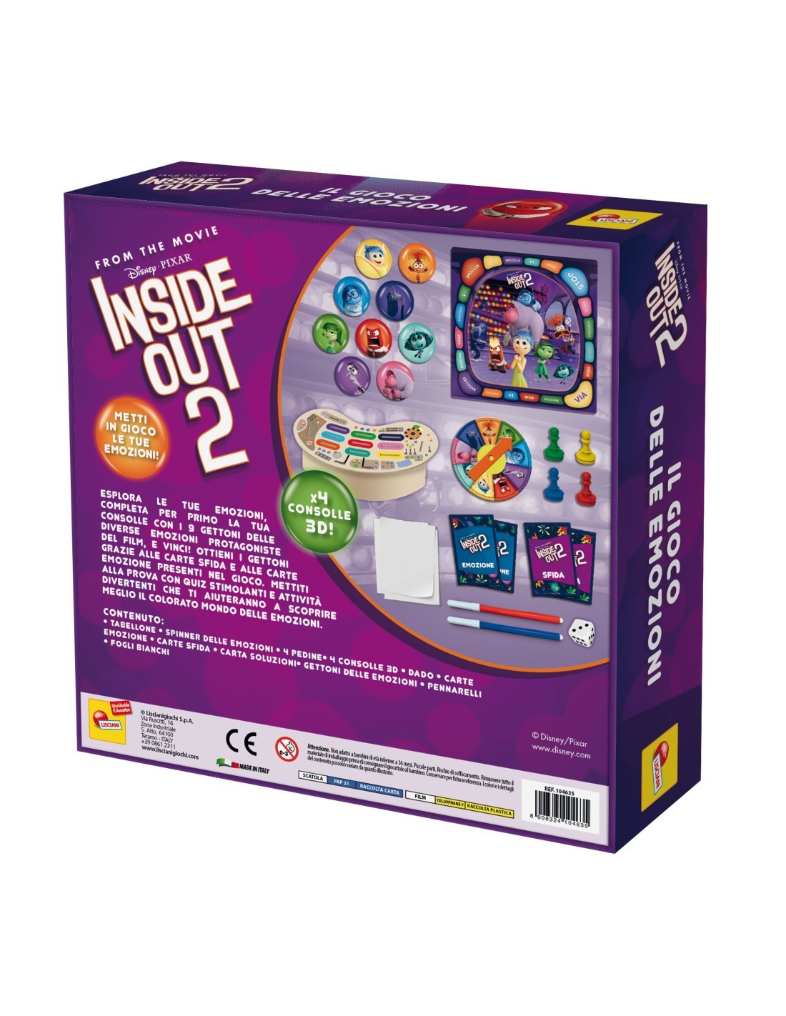 INSIDE OUT 2 IL GIOCO DELLE EMOZIONI, GIOCO DA TAVOLO BAMBINI
