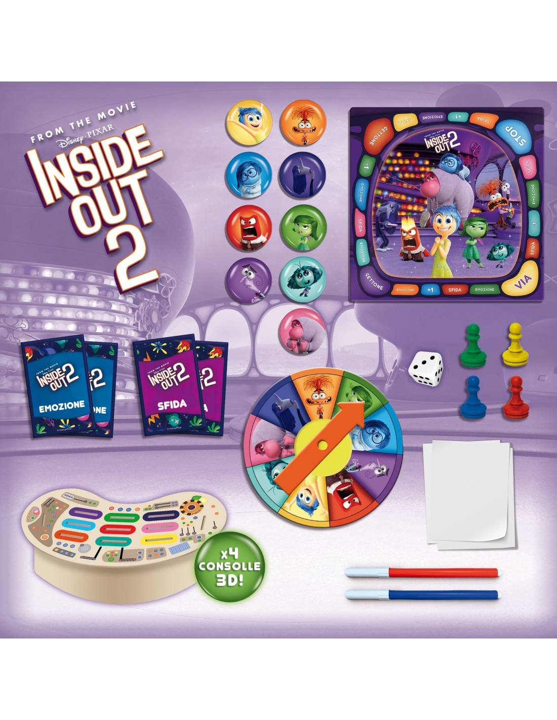 INSIDE OUT 2 IL GIOCO DELLE EMOZIONI, GIOCO DA TAVOLO BAMBINI