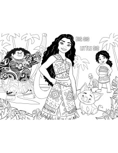 DISNEY, PUZZLE DF MAXIFLOOR 108 PZ, OCEANIA 2, LISCIANI, PUZZLE BAMBINI, DOUBLE-FACE, FORMATO 70X50 CM 2