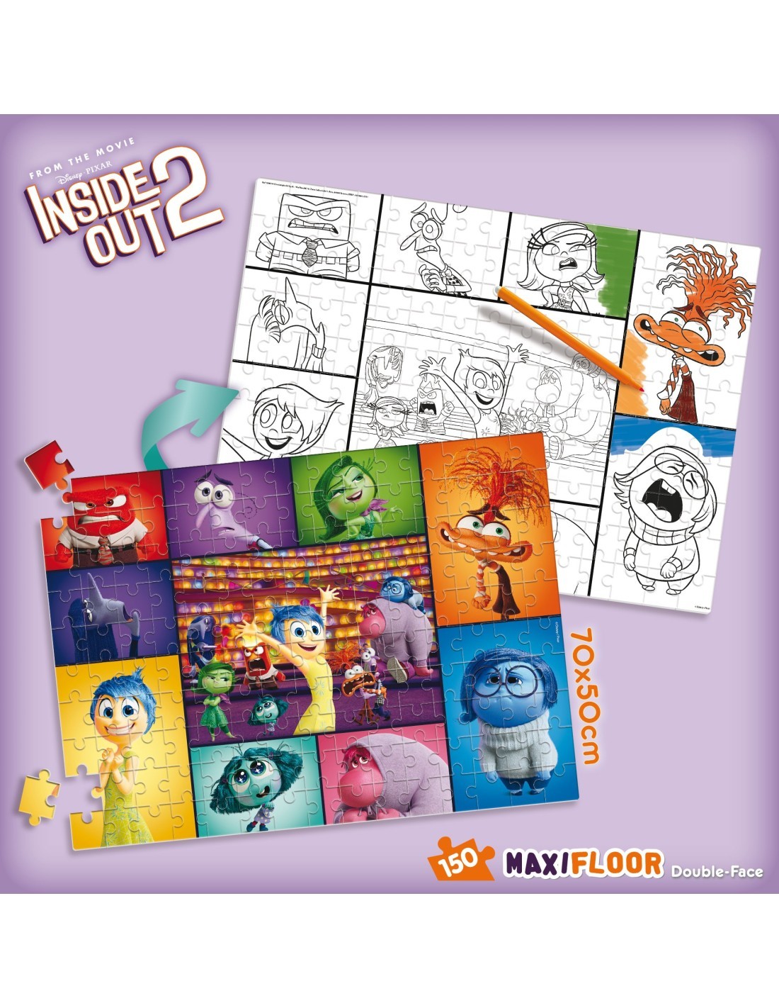 INSIDE OUT 2  MAXIPUZZLE 150PZ GIOCO DA TAVOLO PER RAGAZZI