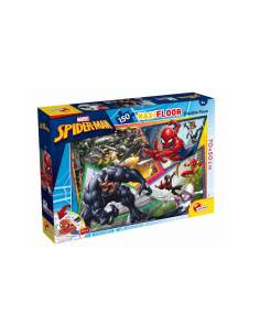 PUZZLE DF MAXI FLOOR SPIDERMAN - 150 PEZZI, GIOCO EDUCATIVO PER BAMBINI, PERSPECTIVA 3D, ALTA QUALITÀ