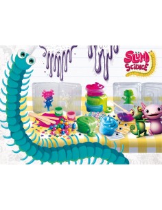 SLUMI SCIENCE 110360 SQUISH E SLIME, KIT COMPLETO 2 IN 1 PER CREARE SLIME E SQUISHY, MANUALE ILLUSTRATO