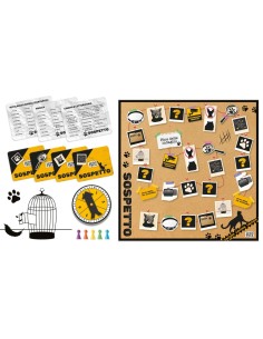 LUDOTECA SOSPETTO, GIOCO DA TAVOLO, CARTE E PEDINE, TABELLONE E GETTONI