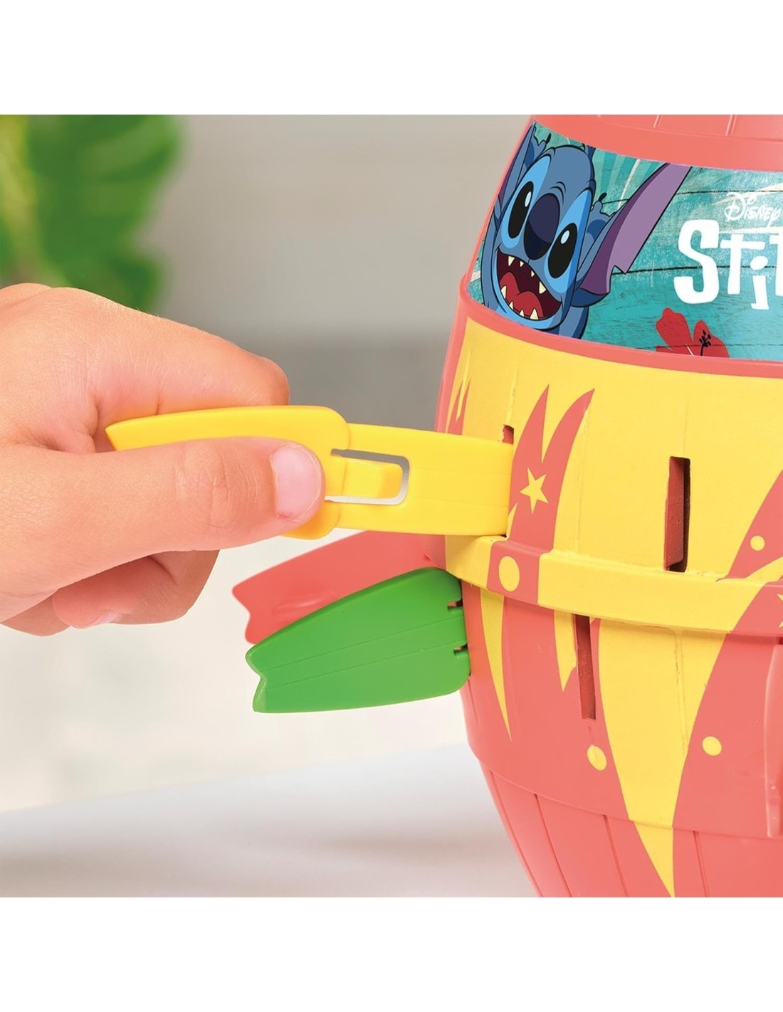 Stitch Pop‑Up Disney – Gioco da Tavolo Interattivo con Barile e Tavole da Surf