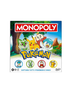 GIOCO DA TAVOLO MONOPOLY POKEMON G0716 CON PEDINE, CARTE, DADI, POKÉBALL