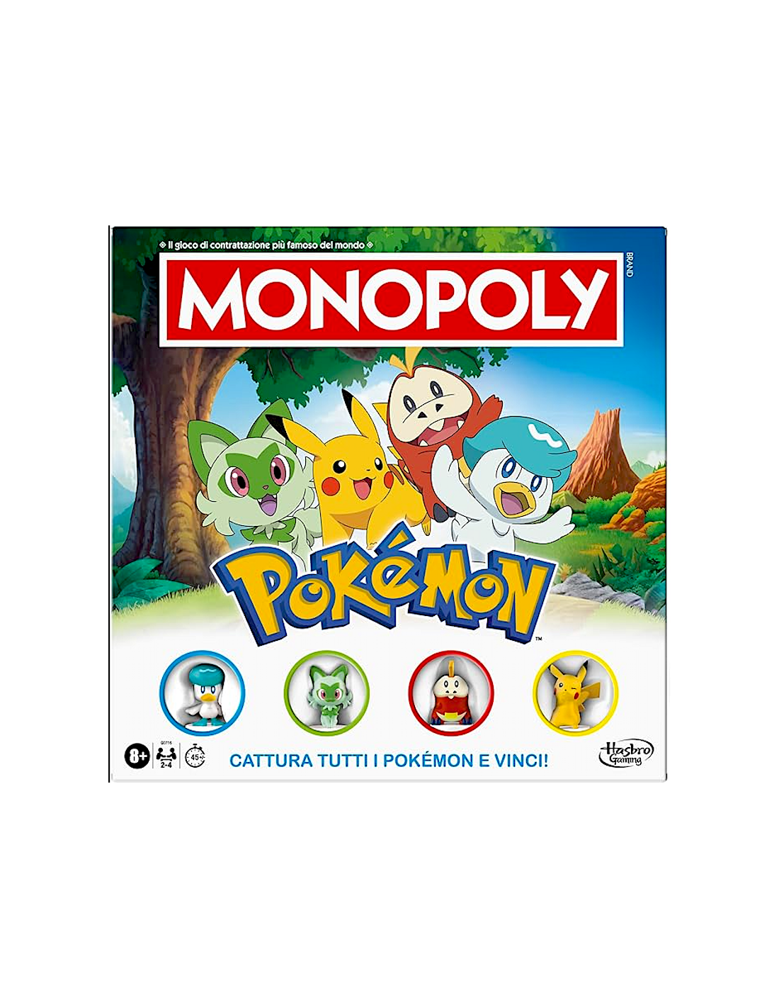 GIOCO DA TAVOLO MONOPOLY POKEMON G0716 CON PEDINE, CARTE, DADI, POKÉBALL
