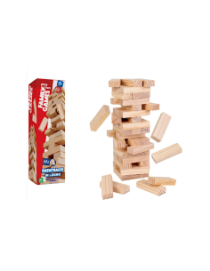GIOCO TORRE, PATATRACK, 54 BLOCCHETTI, FAMILY GAMES, EQUILIBRIO, ABILITÀ, CONFEZIONE TUBO