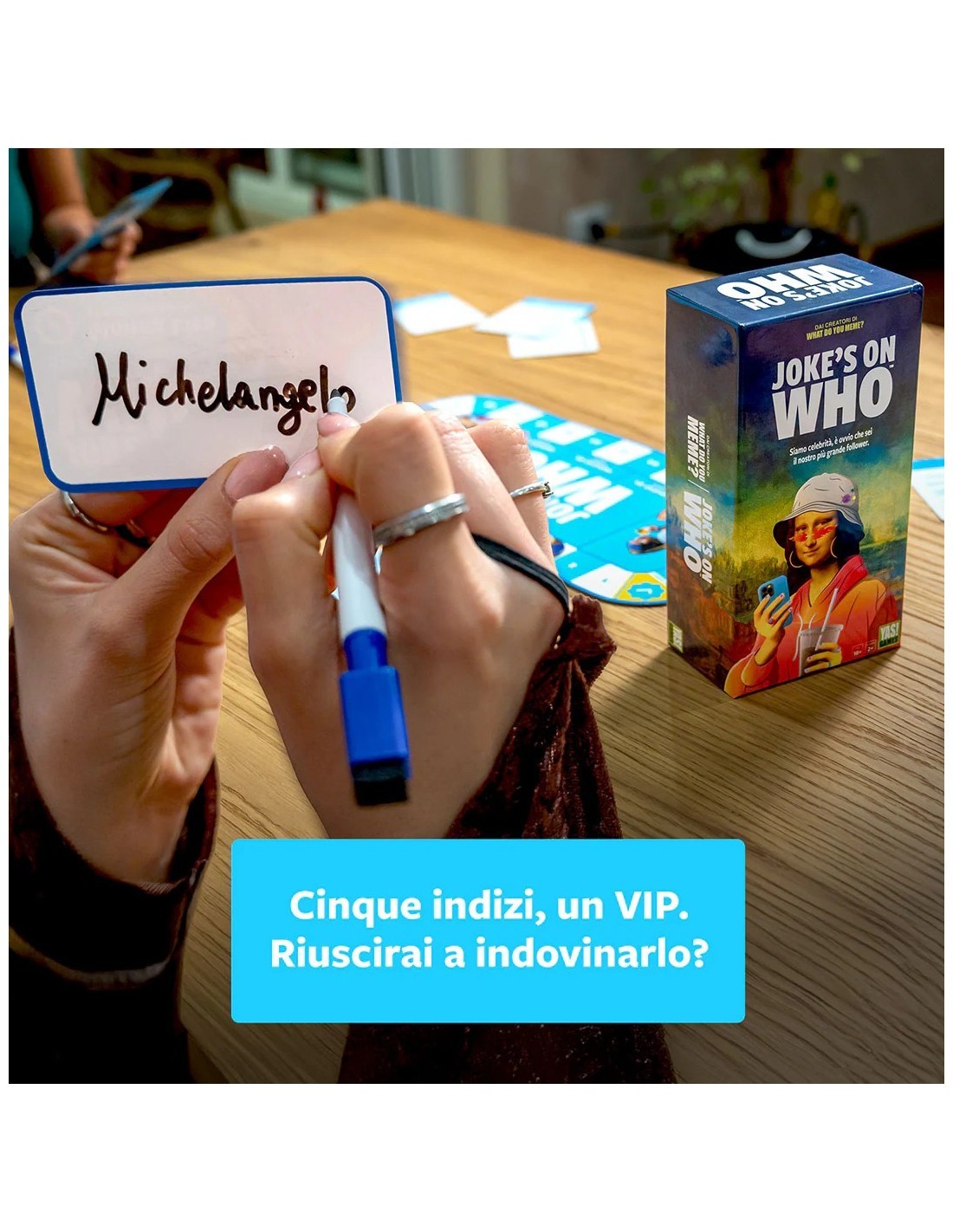 Joke’s On Who – Gioco da Tavolo Party Indovina il Personaggio in Stile Social