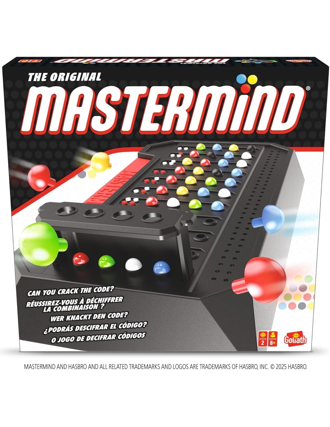 MASTERMIND CLASSIC, GIOCO DA TAVOLO, INDOVINA IL CODICE SEGRETO, DAI 8 ANNI, PER BAMBINI E ADULTI