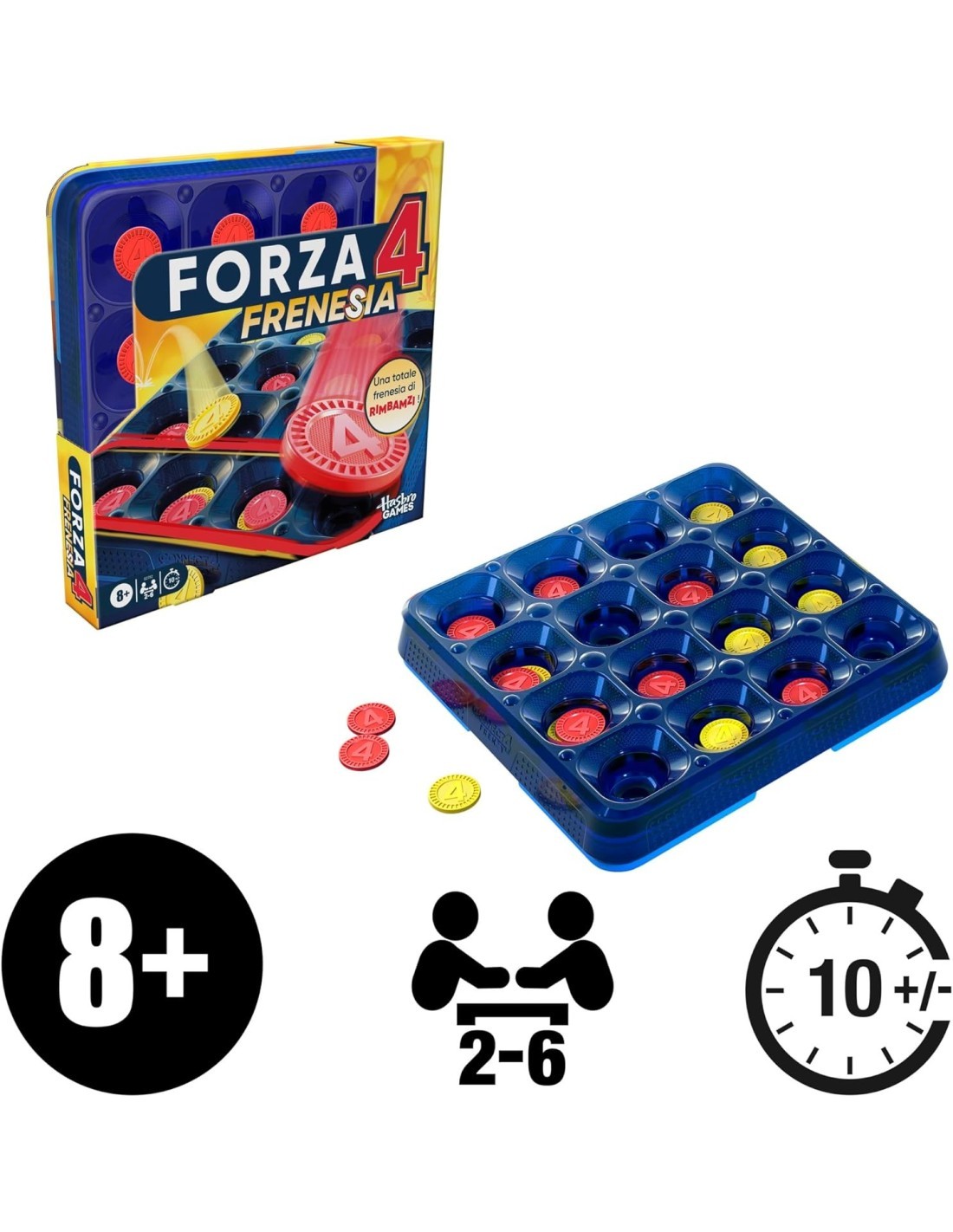 GIOCO DA TAVOLO FORZA 4 FRENESIA HASBRO G2782