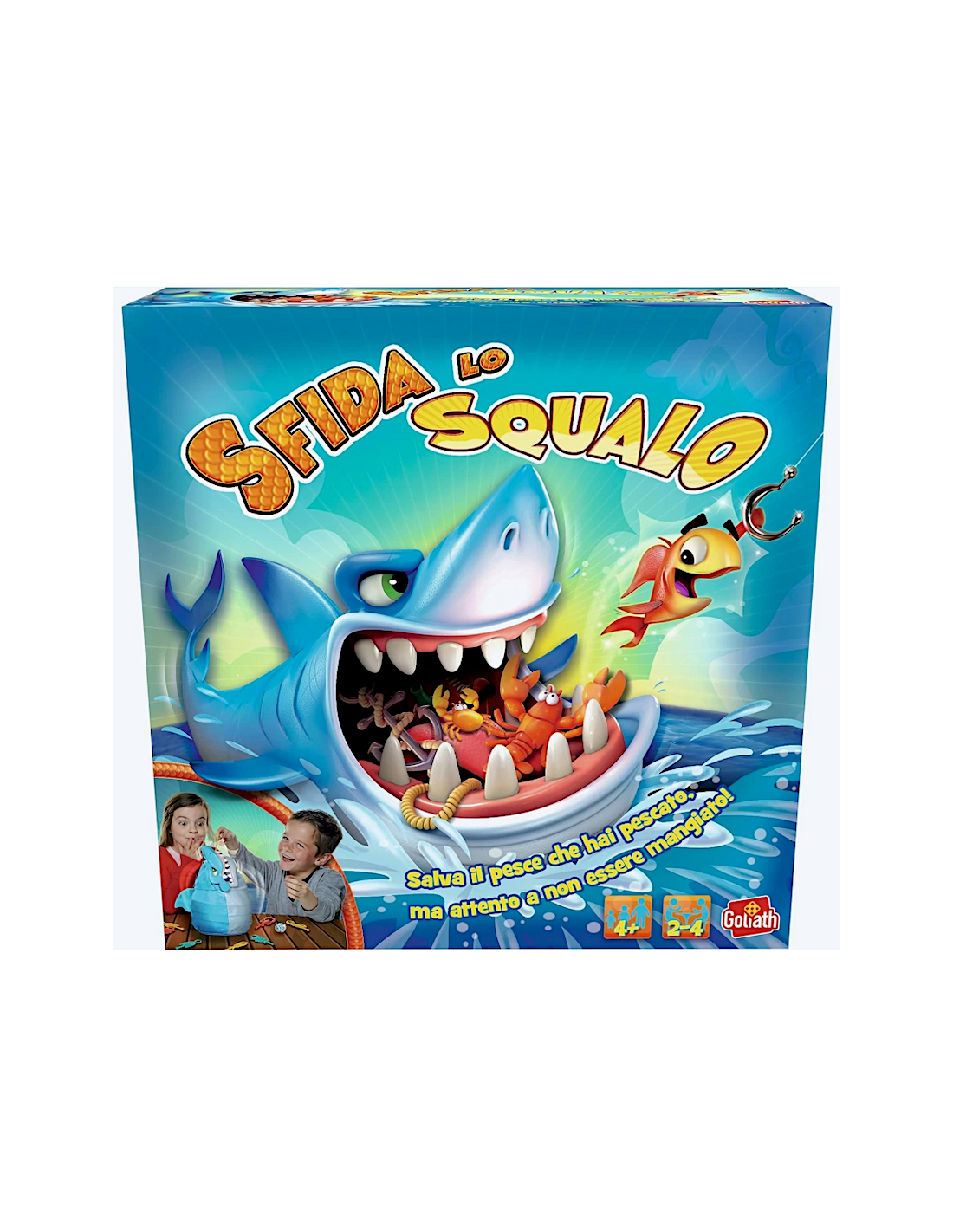 SFIDA LO SQUALO, GIOCO DA TAVOLO INTERATTIVO, GIOCO D’AZIONE PER BAMBINI, DAI 4 ANNI, SENZA BATTERIE