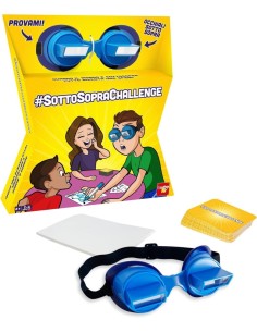 SOTTOSOPRA CHALLENGE, GIOCO DA TAVOLO DIVERTENTE, 25 SFIDE IMPOSSIBILI, OCCHIALI INCLUSI, ETA’ 8+