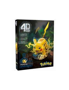 4D BUILD, POKÉMON PIKACHU, KIT MODELLO 3D, 201 PEZZI, FACILE DA MONTARE, 12+ ANNI