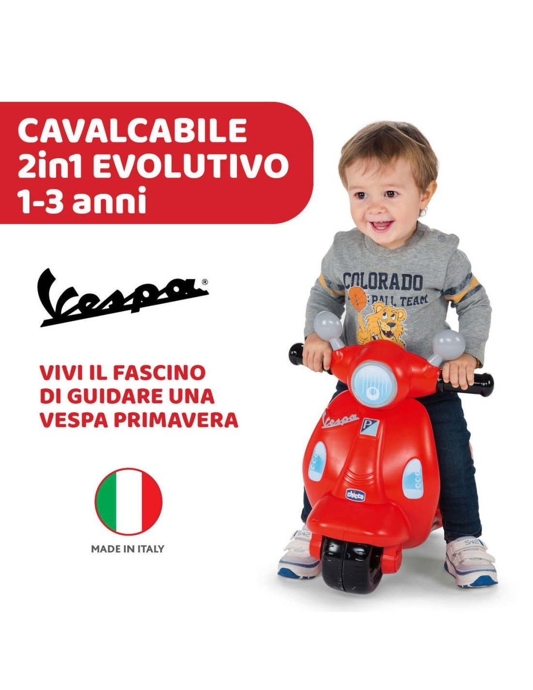 VESPA PRIMAVERA ROSSO CHICCO su TreG Ingrosso