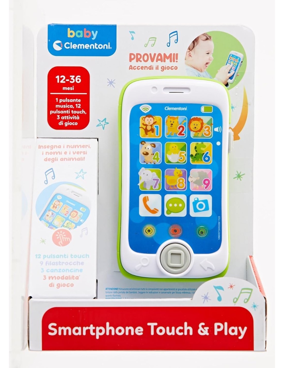 BABY SMARTPHONE TOUCH AND PLAY 14969 CLEMENTONI su TreG Ingrosso