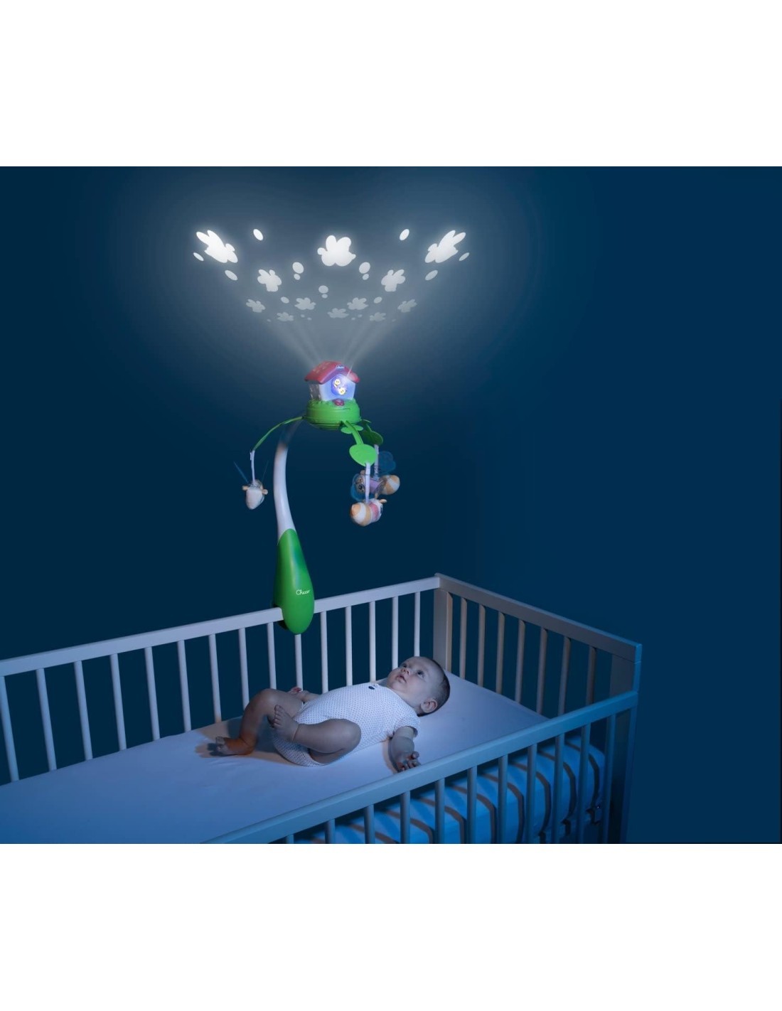 Chicco Giostrina Casina delle Api 3in1 - Proiettore, Musica Rilassante, e Peluches per Culla