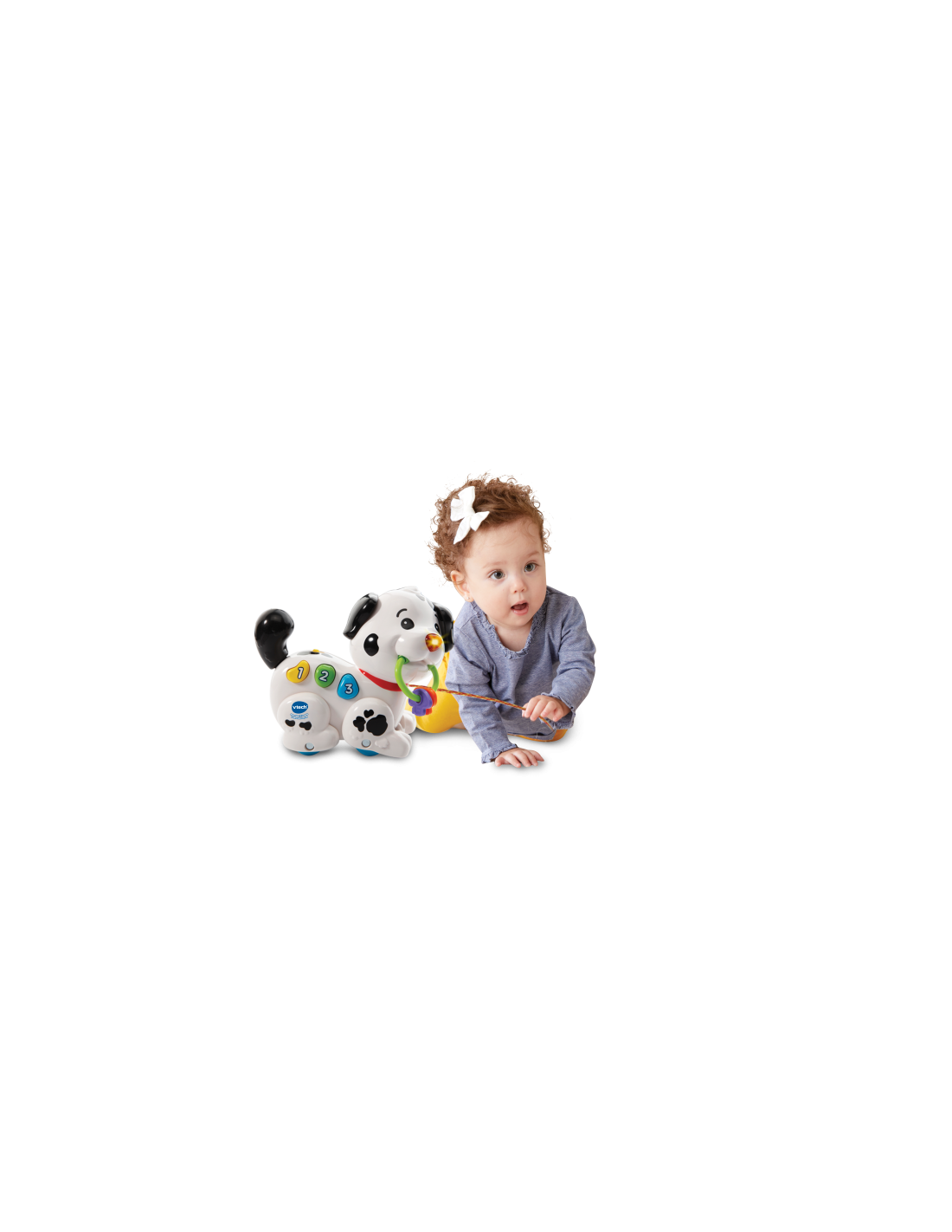 Baby Macchia Canta e Cammina, Cagnolino Interattivo con Suoni e Frasi Divertenti, Guinzaglio Incluso