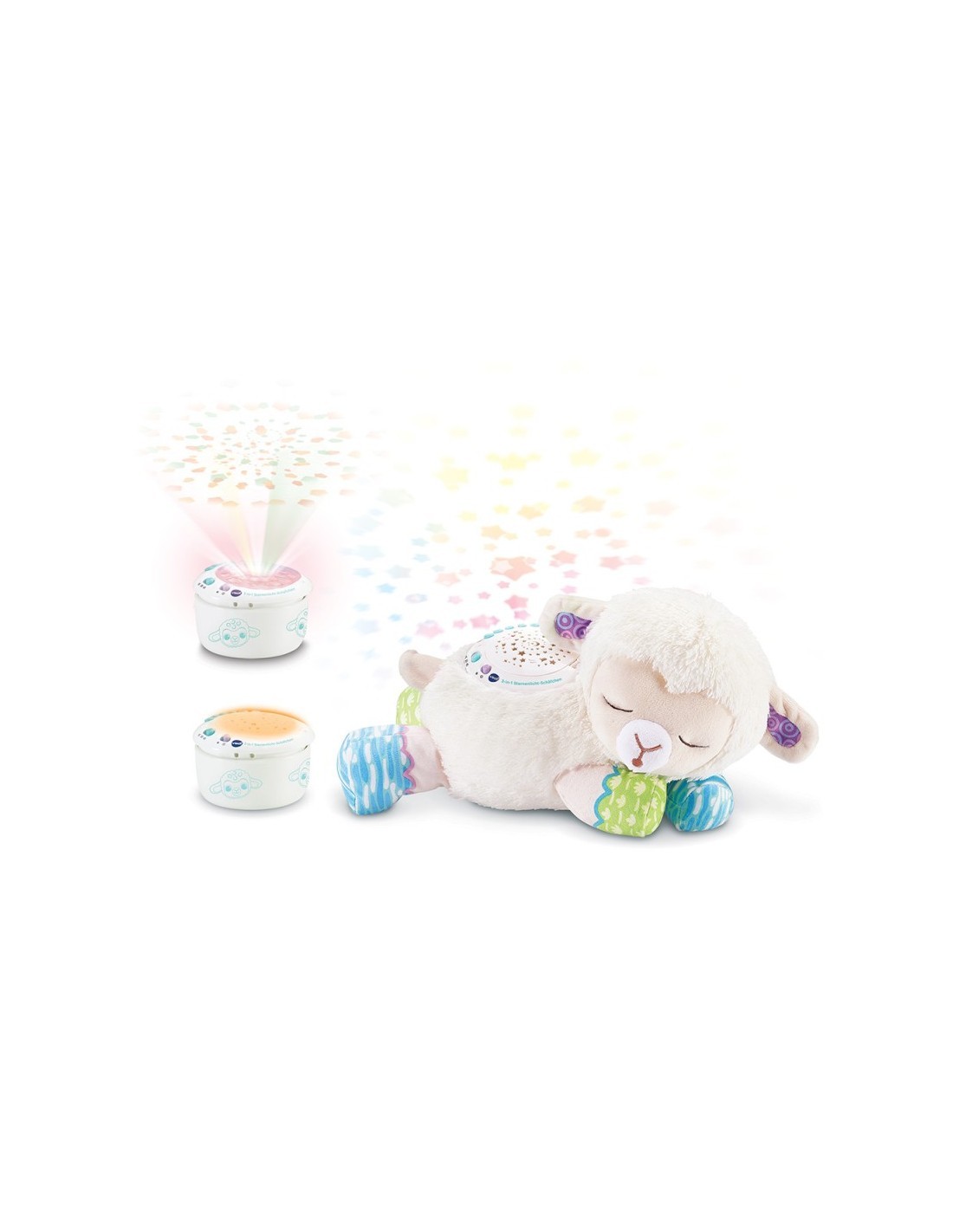 Baby Luce Ninna Nanna Parlante, Giocattolo 3 in 1 con Luce e Proiettore, Melodie e Peluche Morbido