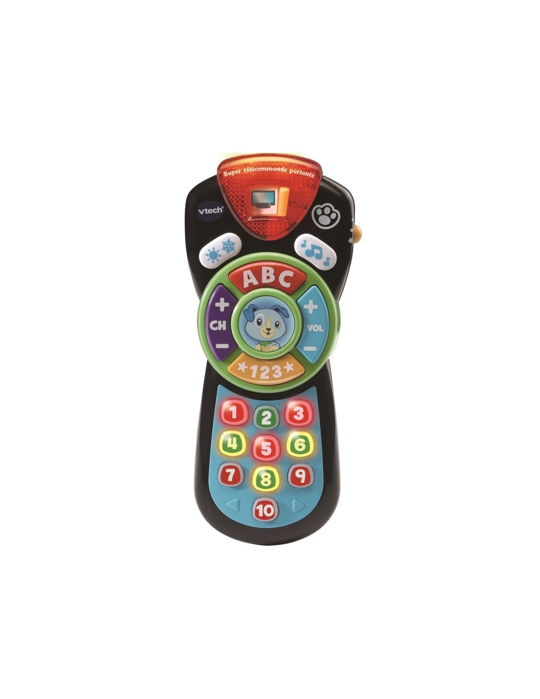 Baby Super Telecomando Parlante, Telecomando Interattivo per Bambini, Cagnolino Scout, Numeri, Alfabeto, Meteo, Musica e Luci