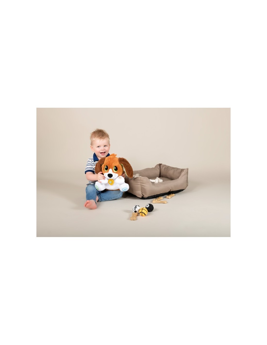 Baby Fido Parla e Gioca, Cagnolino Peluche Interattivo, Apprendimento Divertente, Ripete e Movimento, 3 Livelli di Sviluppo