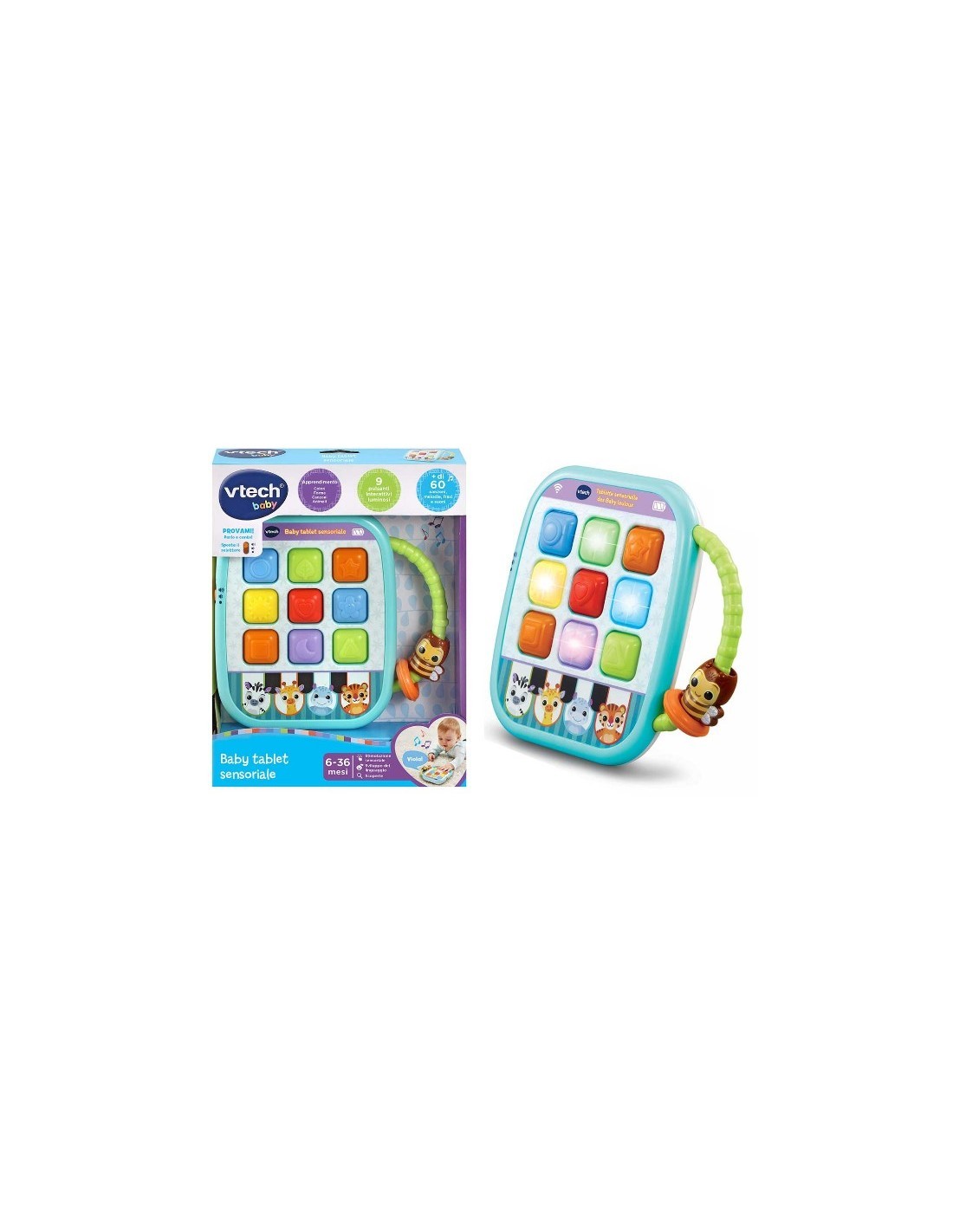 VTech Baby Tablet Sensoriale - Tablet Interattivo per Bambini 6-36 Mesi