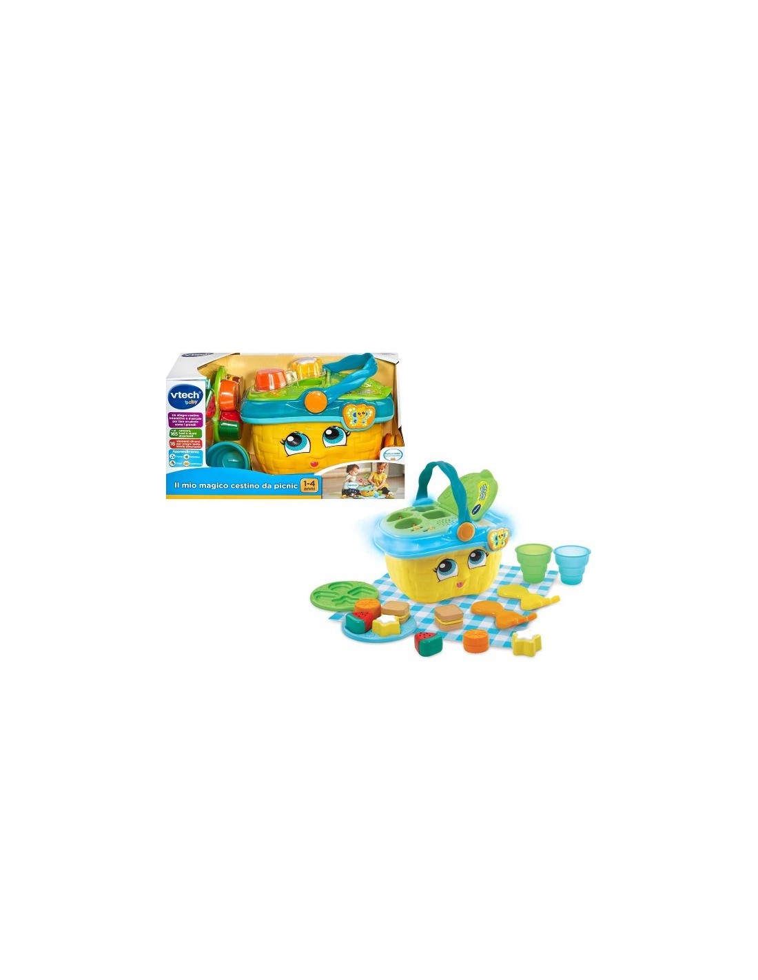 VTech Il Mio Magico Cestino da Picnic - Gioco Educativo Interattivo 1-4 Anni