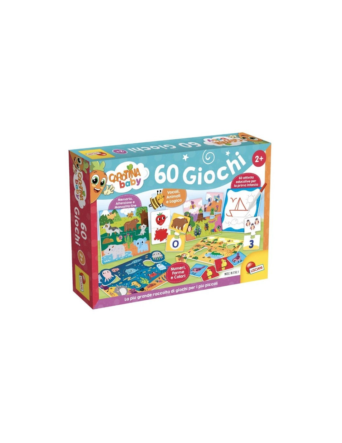 Carotina Baby 60 Giochi - Divertimento Educativo per Sviluppare Competenze di Base
