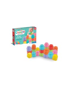 CLEMMY COSTRUZIONI 10 BLOCCHI, COSTRUZIONI MORBIDE, PRIMA INFANZIA, 6 MESI+, 10 MATTONCINI, 11X11X5 CM