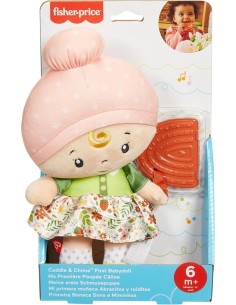 Fisher-Price – Prima Bambola Coccole e Suoni con Dentaruolo e Giochi Sensoriali, 6+ mesi 2