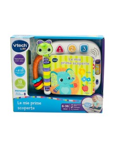 VTECH LE MIE PRIME SCOPERTE, LIBRO INTERATTIVO SENSORIALE, VOCABOLARIO BIMBI, 20 SUONI, 6-36 MESI