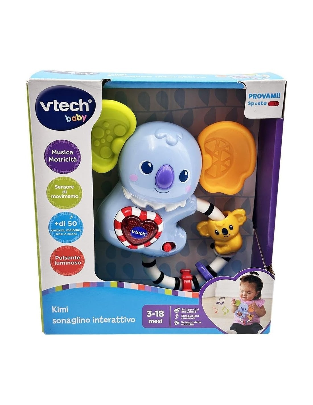 VTech Kimi Sonaglino Interattivo - Gioco Neonato 3-18 Mesi con Suoni e Luci
